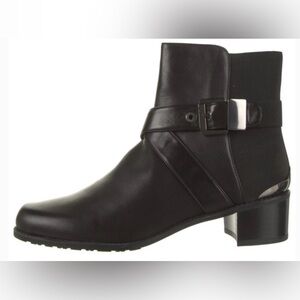 Stuart Weitzman Manlow Leather Moto Boots black
